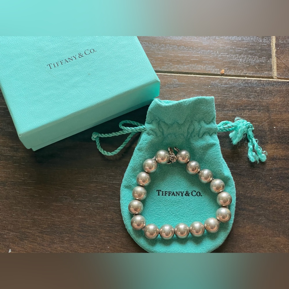 Tiffany & Co. HardWear Ball Bracelet Bead Sterling Silver 925 W/ Pouch